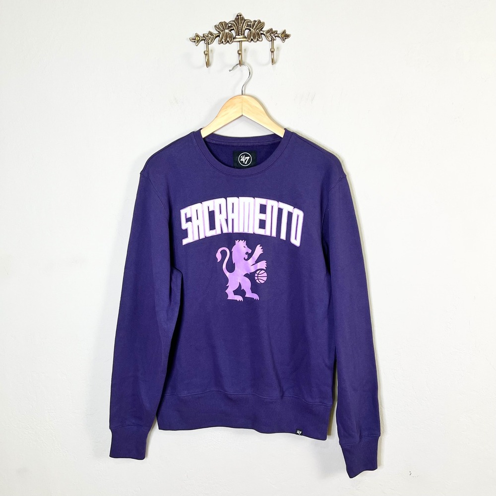 Sacramento Kings City Edition 47 Brand Sweatshirt Men Size Medium Purple New NBA